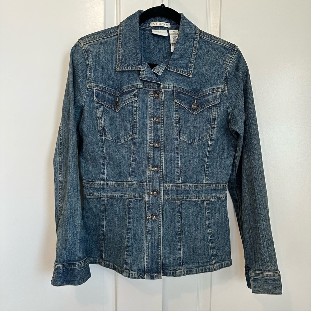 Axcess Blue Denim Jean Jacket Size Medium